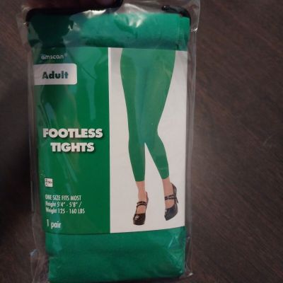 Green Footless Tights Adult One Size Amscan St Patrick's / Halloween / Cosplay